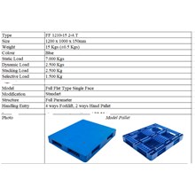 Pallet Plastic FF 1210-15 2-4.T Full Parameter