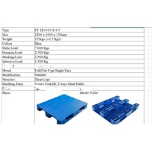 Pallet Plastic FF 1210-15 2-4.T Three Legs