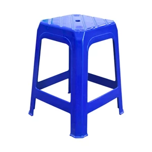Kursi Plastik Wapolin Biru WP‑111 Ergonomis 52x43x81 cm